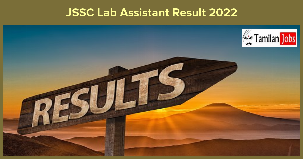 JSSC Lab Assistant Result 2022