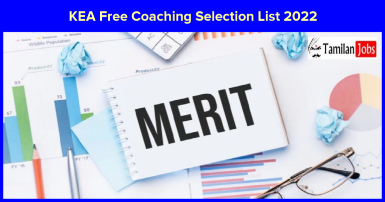 KEA Free Coaching Selection List 2022 (Released) check @ www.kea.kar.nic.in