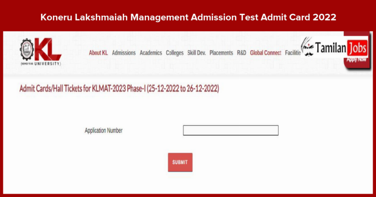 KLMAT Hall Ticket 2022 (Published) Check Entrance Exam Date Here