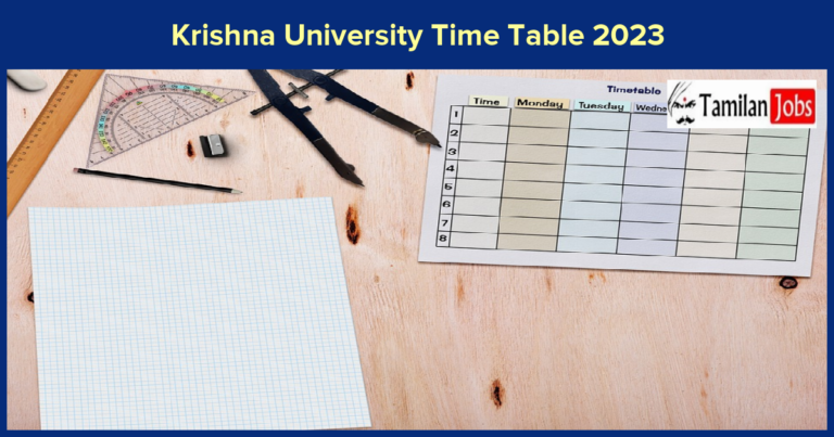 Krishna University Time Table 2023