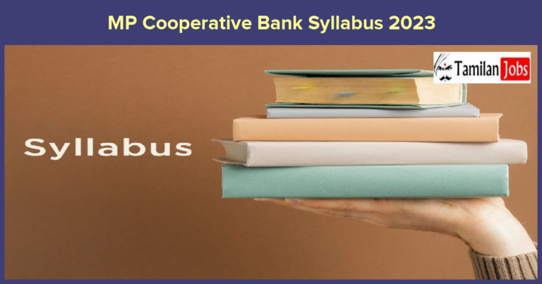 MP Cooperative Bank Syllabus 2023