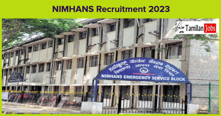 NIMHANS Recruitment 2023