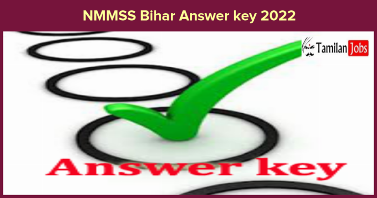 NMMSS Bihar Answer key 2022