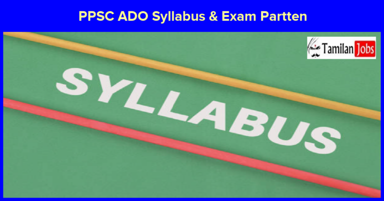 PPSC ADO Syllabus & Exam Partten