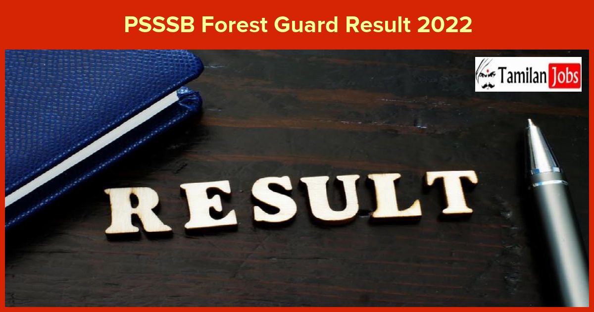 PSSSB Forest Guard Result 2022