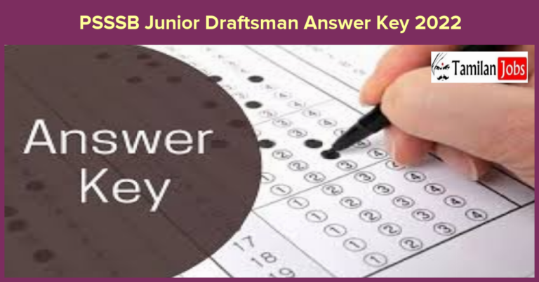 PSSSB Junior Draftsman Answer Key 2022