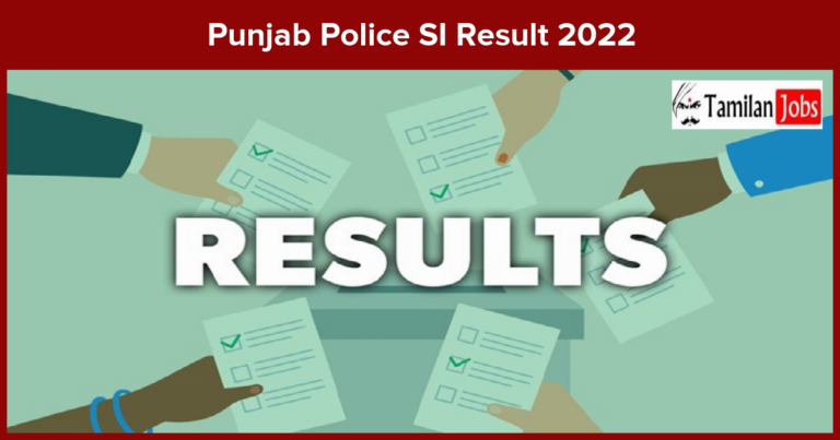 Punjab Police SI Result 2022