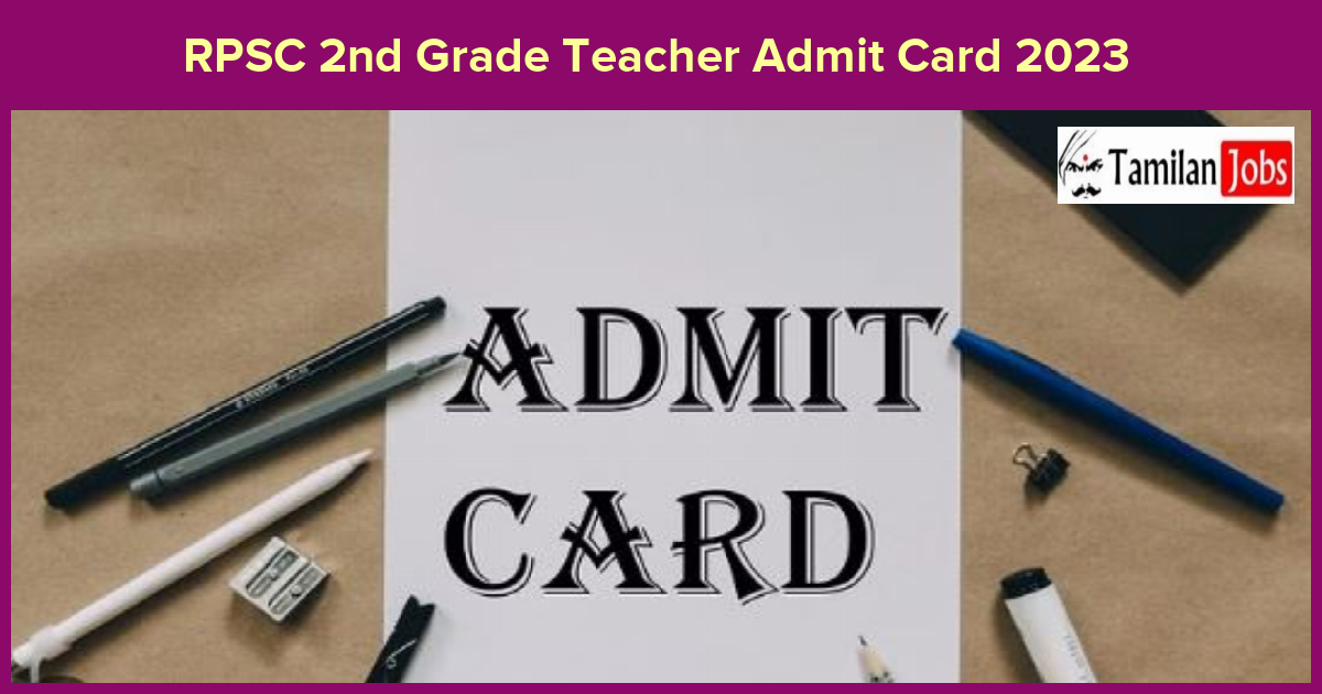 RPSC 2nd Grade Teacher Admit Card 2023 