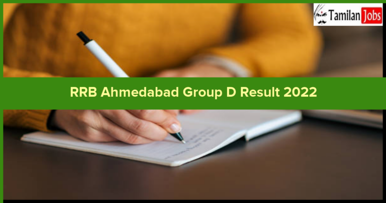RRB Ahmedabad Group D Result 2022