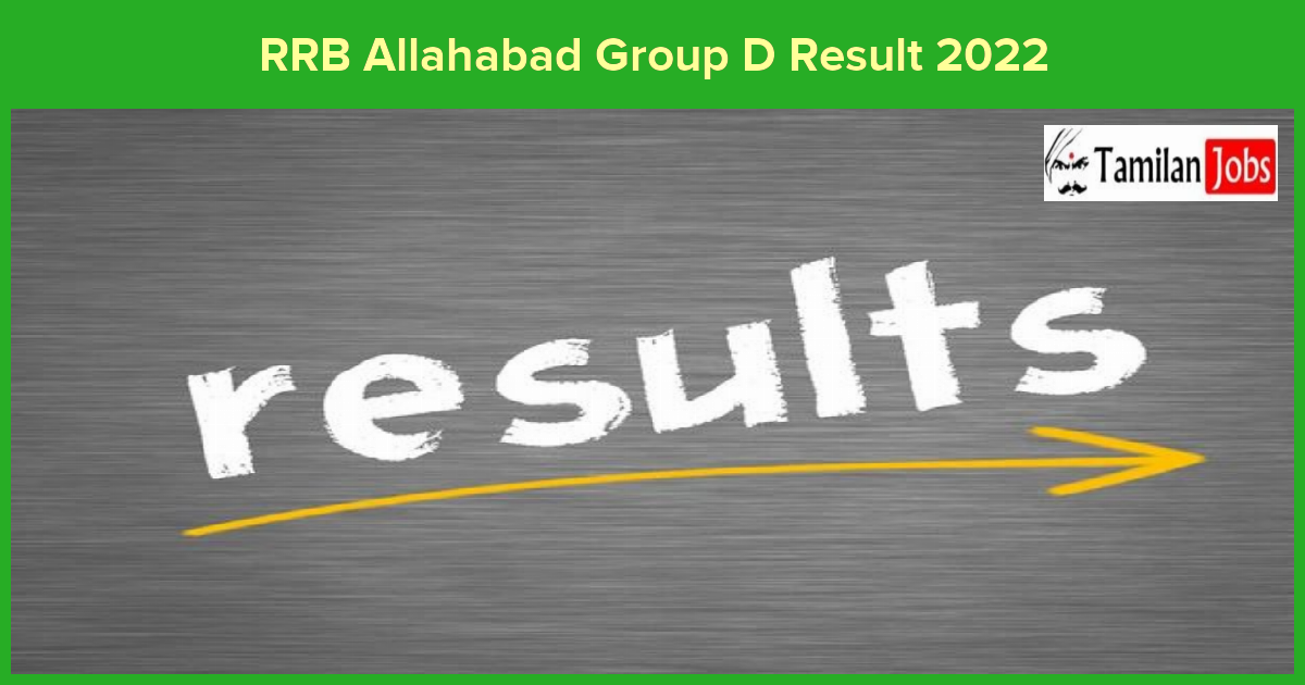 RRB Allahabad Group D Result 2022