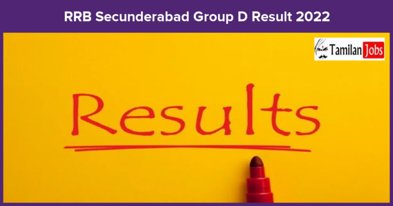 RRB Secunderabad Group D Result 2022