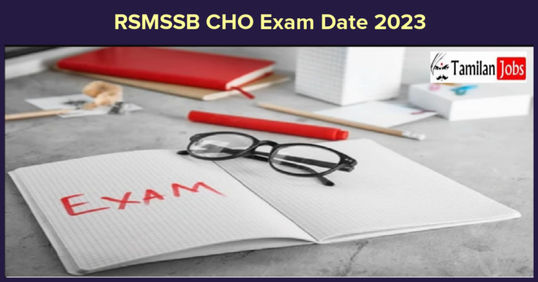 RSMSSB CHO Exam Date 2023