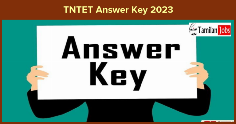 TNTET Answer Key 2023