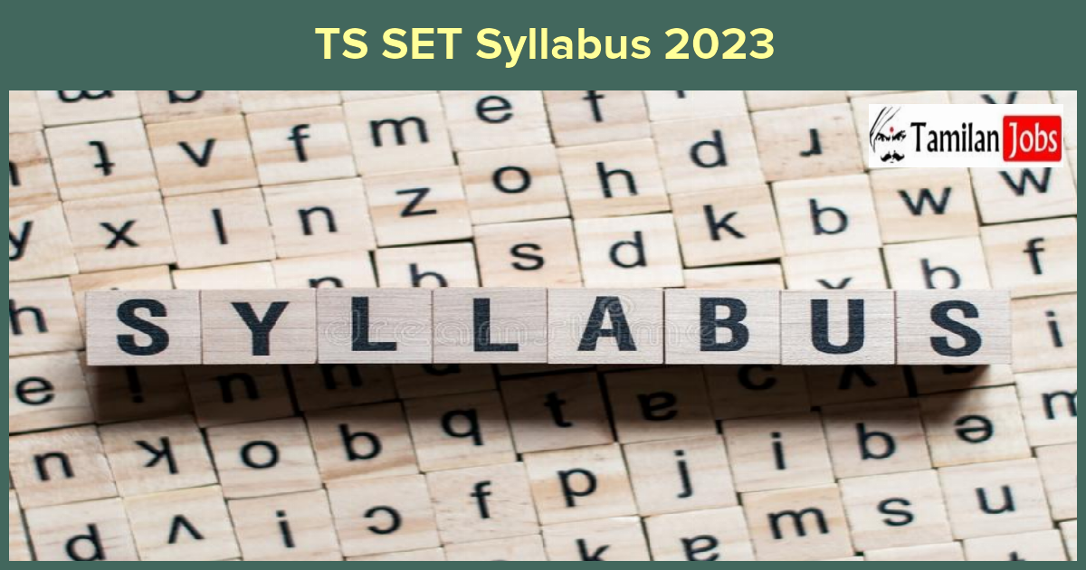 TS SET Syllabus 2023