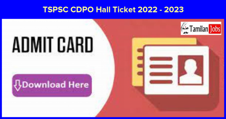 TSPSC CDPO Hall Ticket 2023 (Published) Check Exam Date Here