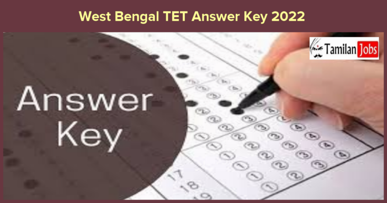West Bengal TET Answer Key 2022