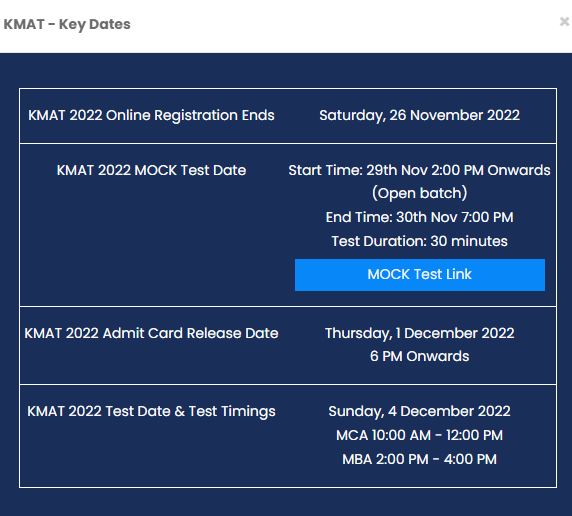 exam date