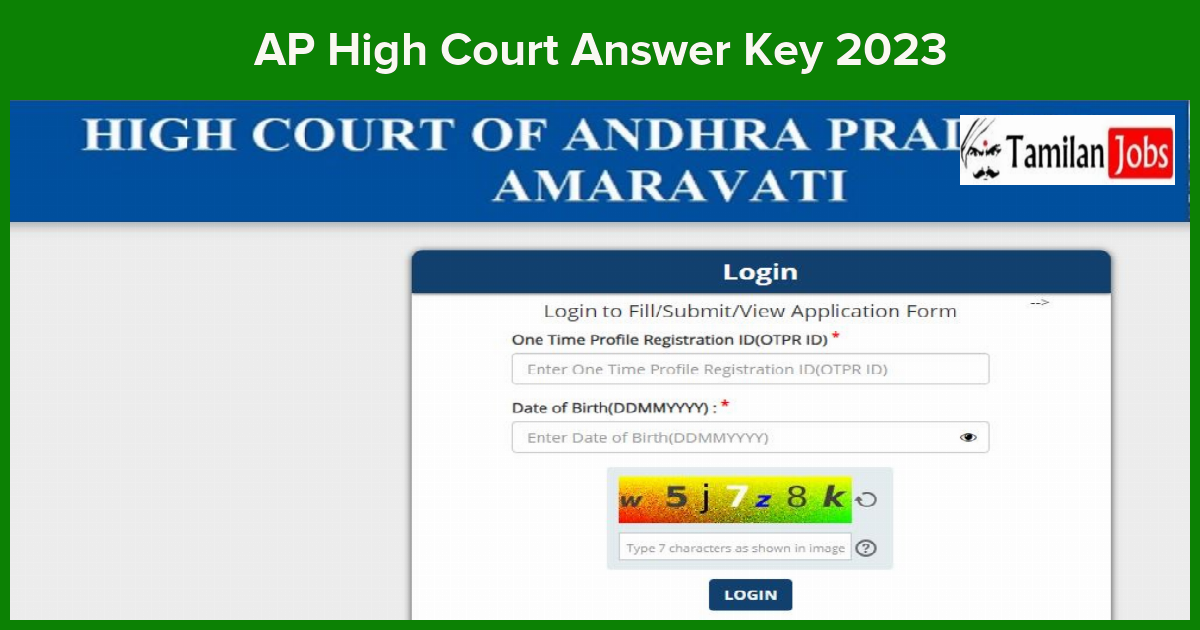 AP High Court Answer Key 2023
