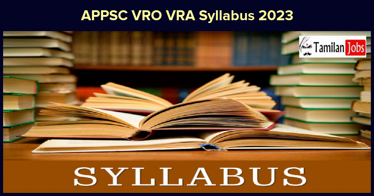 APPSC VRO VRA Syllabus 2023