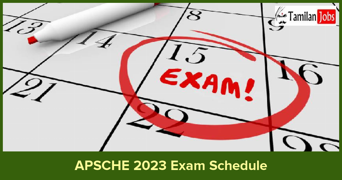 APSCHE 2023 Exam Schedule