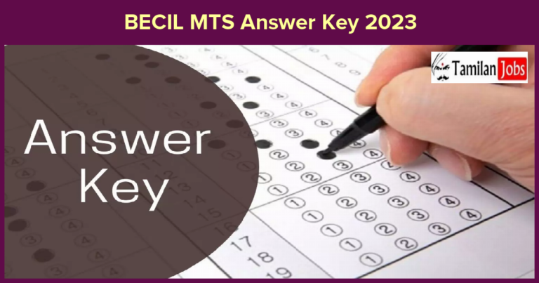 BECIL MTS Answer Key 2023