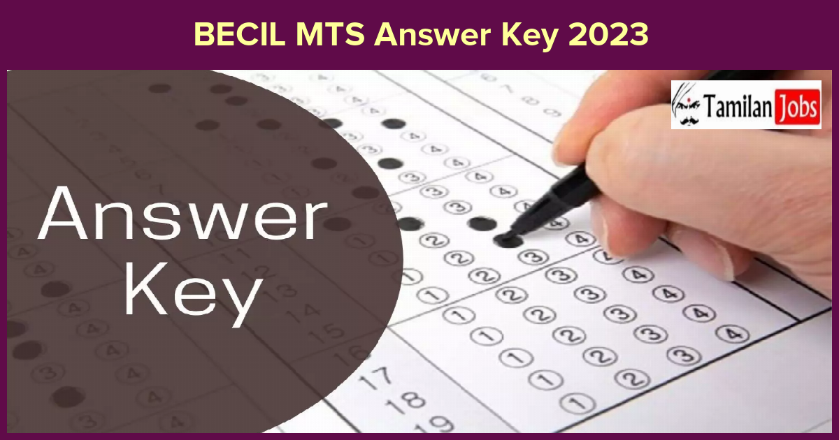 BECIL MTS Answer Key 2023