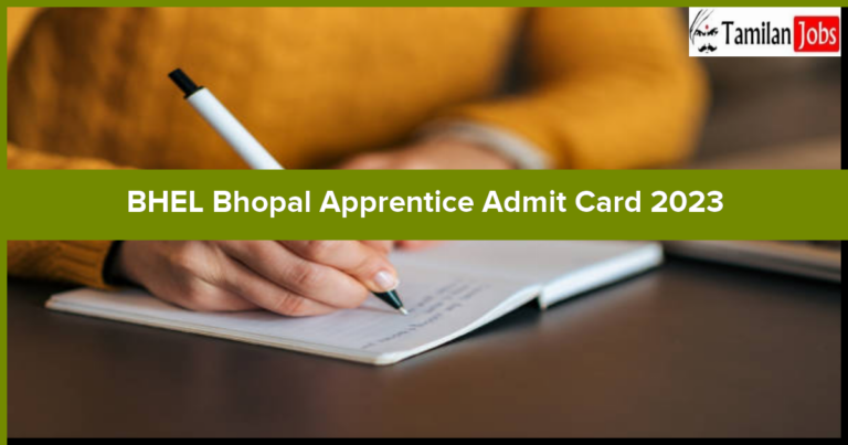 BHEL Bhopal Apprentice Admit Card 2023