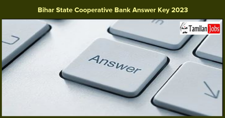 Bihar State Cooperative Bank Answer Key 2023