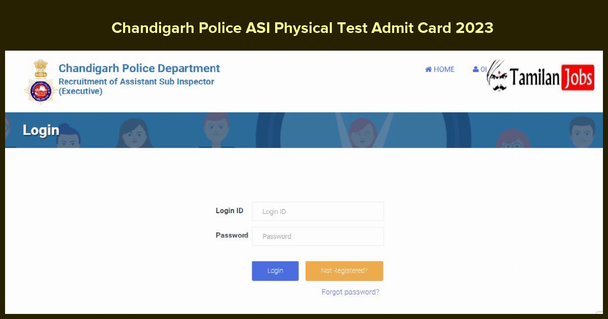 Chandigarh Police ASI Physical Test Admit Card 2023 