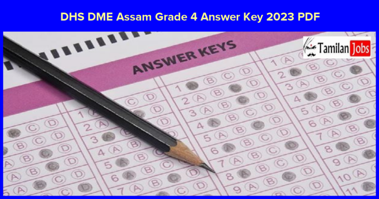 DHS DME Assam Grade 4 Answer Key 2023 PDF