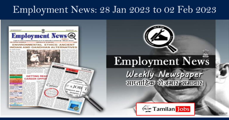 Employment News Jan 28 to 02 Fb 2023