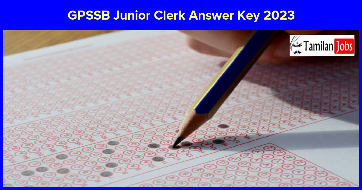 GPSSB Junior Clerk Answer Key 2023