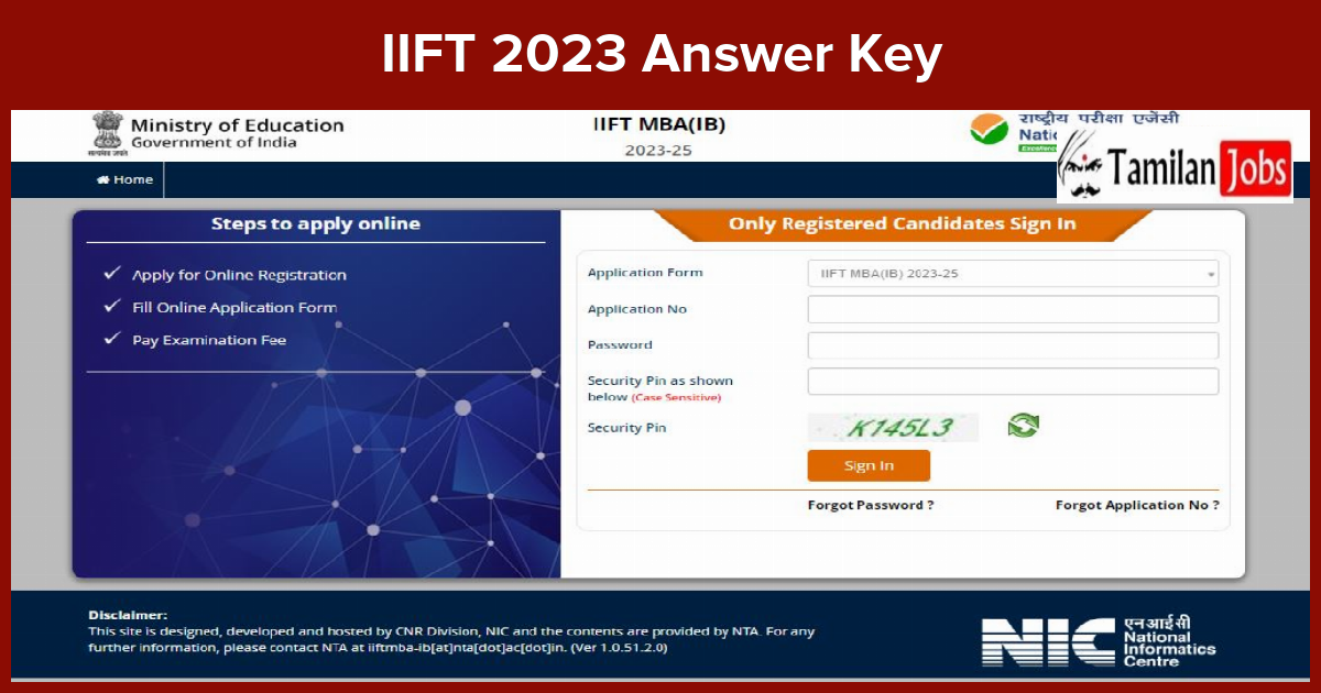 IIFT 2023 Answer Key - Tamilan Jobs IIFT Answer Key 2023