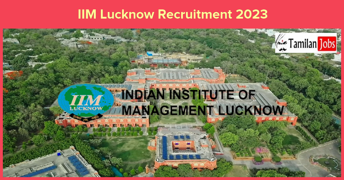 IIM Lucknow Recruitment 2023