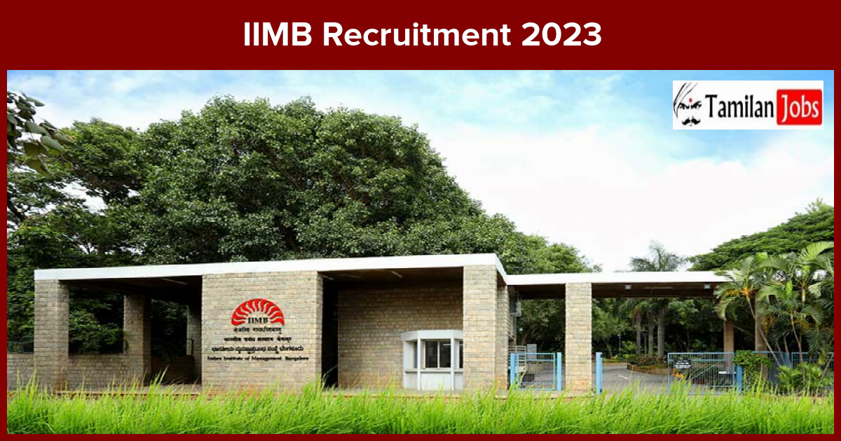 IIMB Recruitment 2023