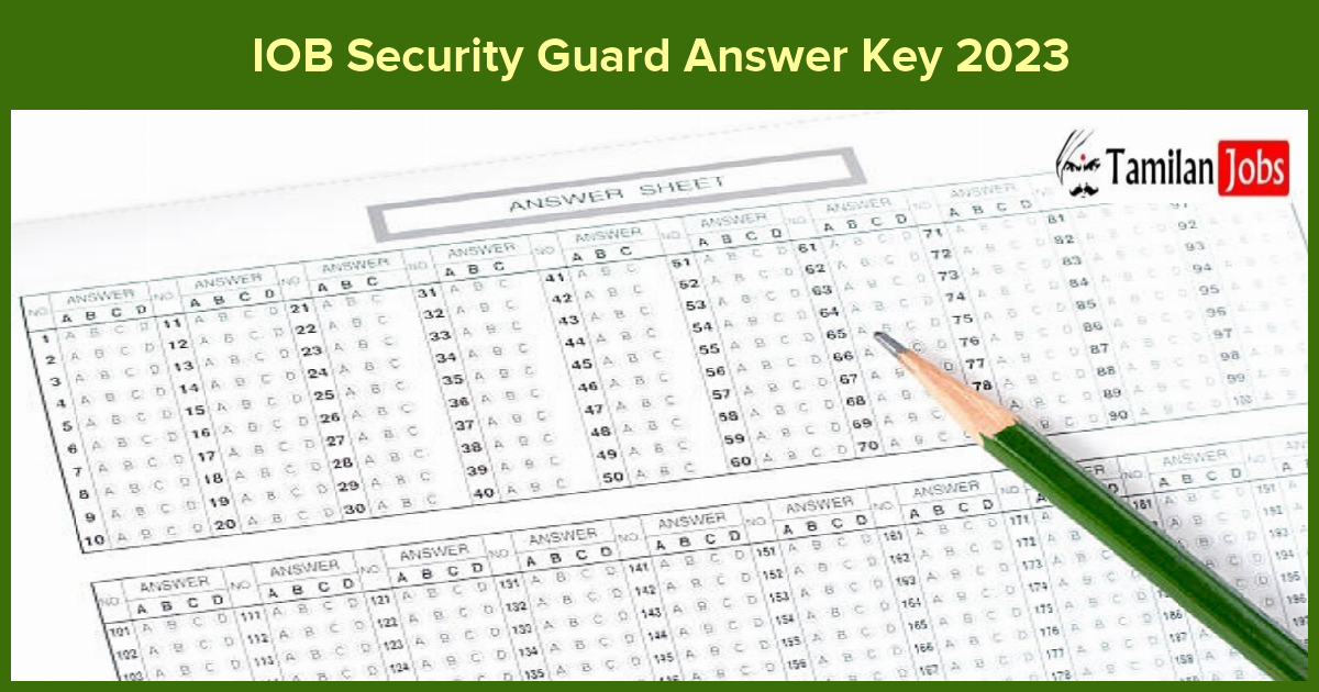 IOB Security Guard Answer Key 2023