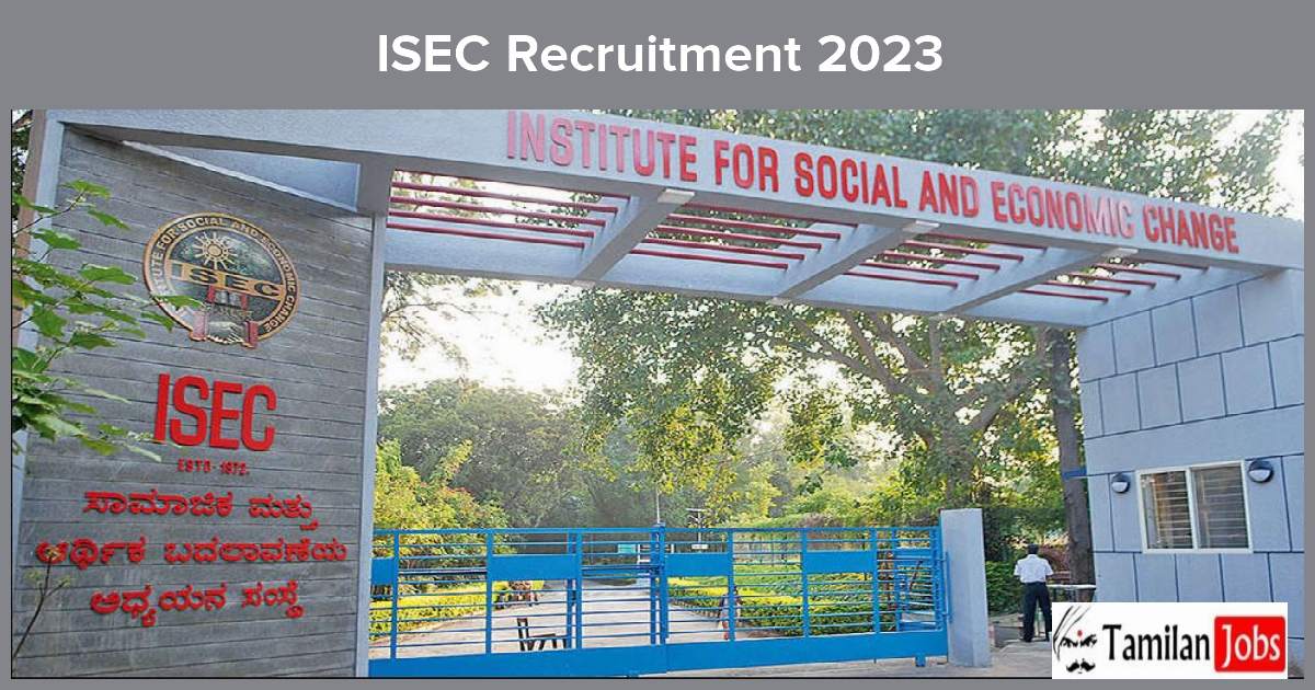 ISEC Recruitment 2023 - Tamilan Jobs ISEC Recruitment 2023