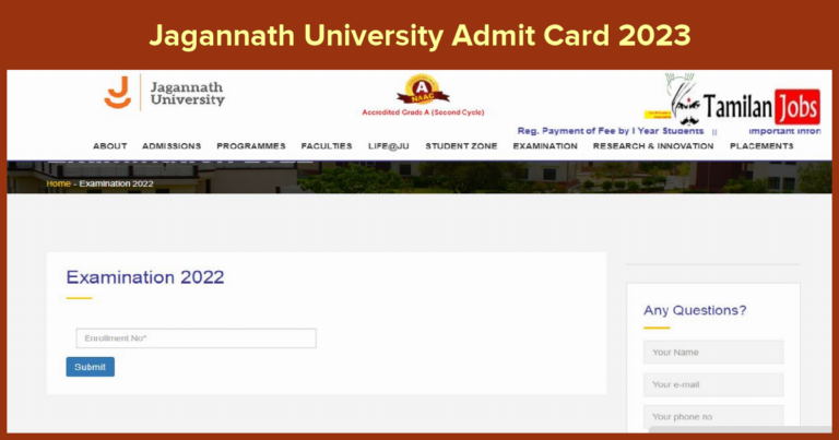 Jagannath University Admit Card 2023