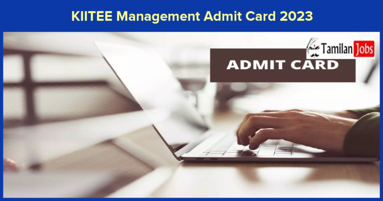 KIITEE Management Admit Card 2023