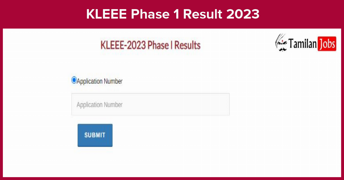 KLEEE Phase 1 Result 2023