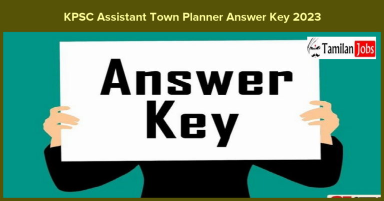 KPSC Assistant Town Planner Answer Key 2023
