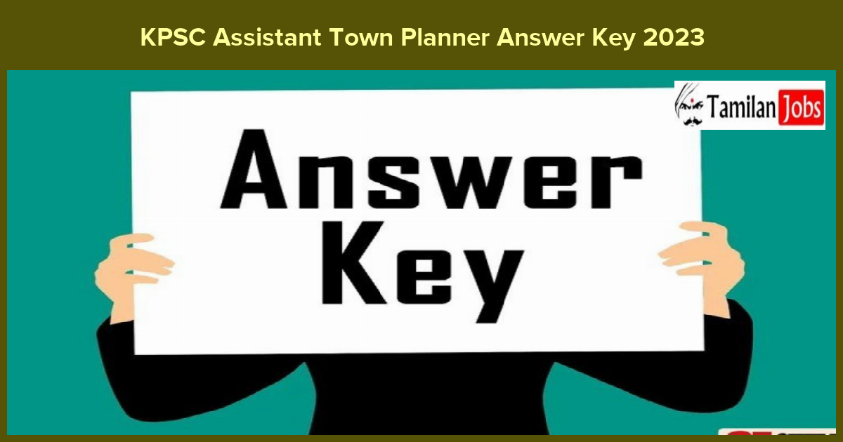 KPSC Assistant Town Planner Answer Key 2023
