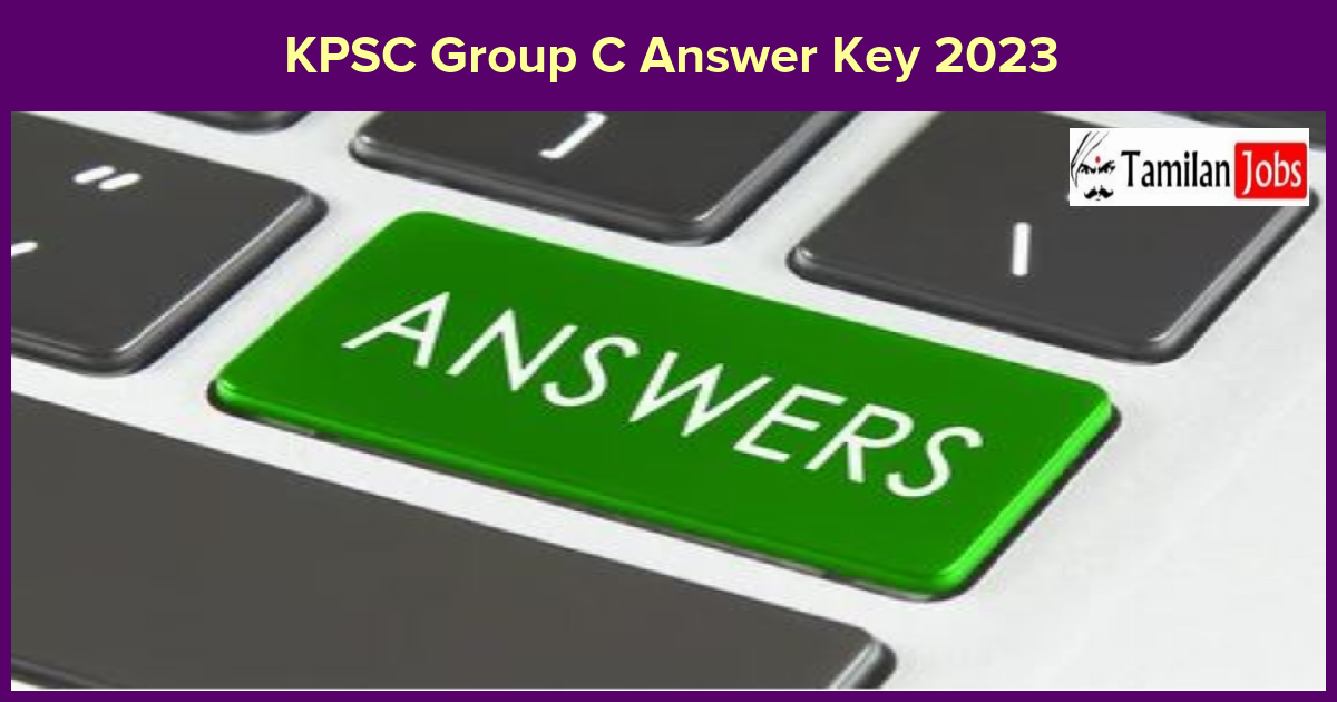 KPSC Group C Answer Key 2023