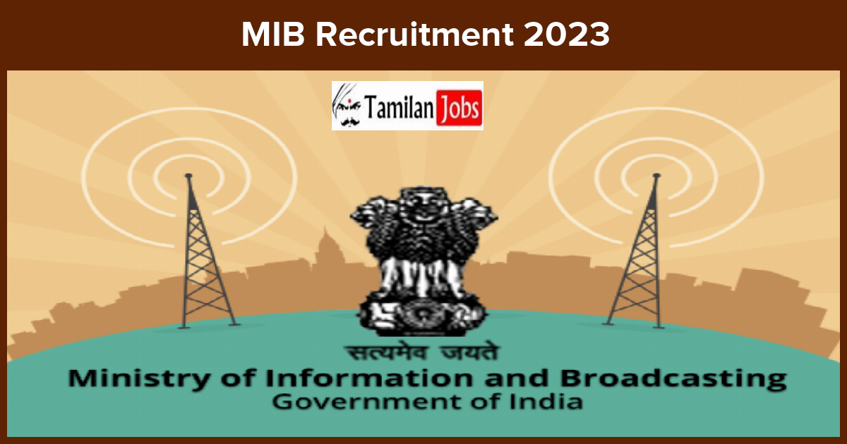 MIB Recruitment 2023