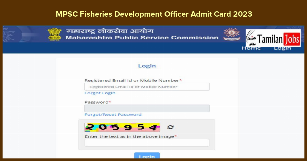 Mpsc Fisheries Development Officer Admit Card 2023