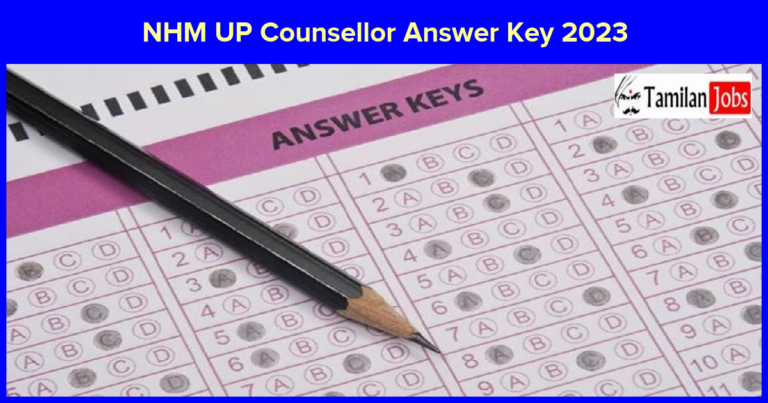 NHM UP Counsellor Answer Key 2023 PDF Direct link to download here
