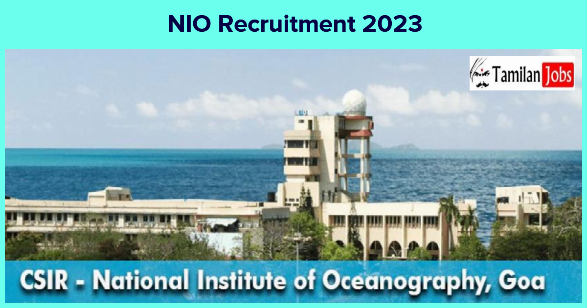 NIO Recruitment 2023 - Tamilan Jobs NIO Recruitment 2023