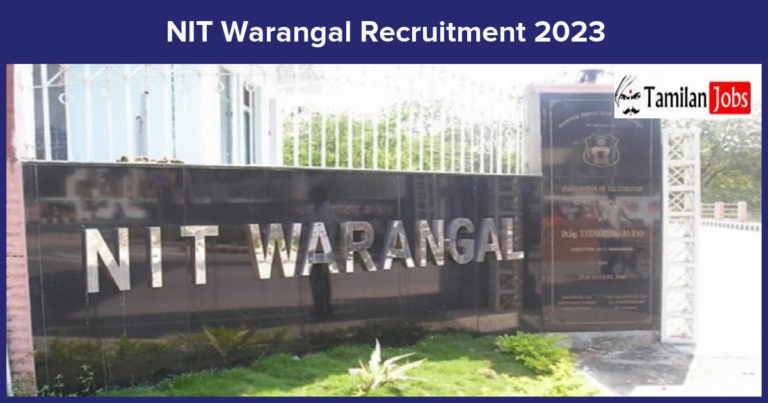 NIT Warangal Recruitment 2023