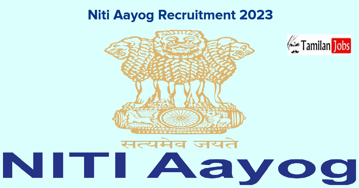 Niti Aayog Recruitment 2023