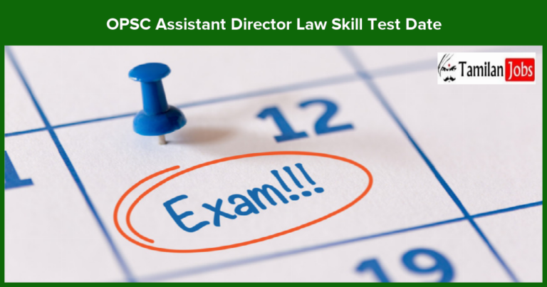OPSC Assistant Director Law Skill Test Date